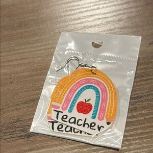 Bundle of 9 Teacher Earrings Colorful New In Packaging